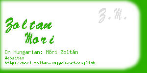 zoltan mori business card