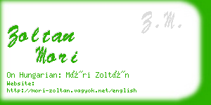 zoltan mori business card